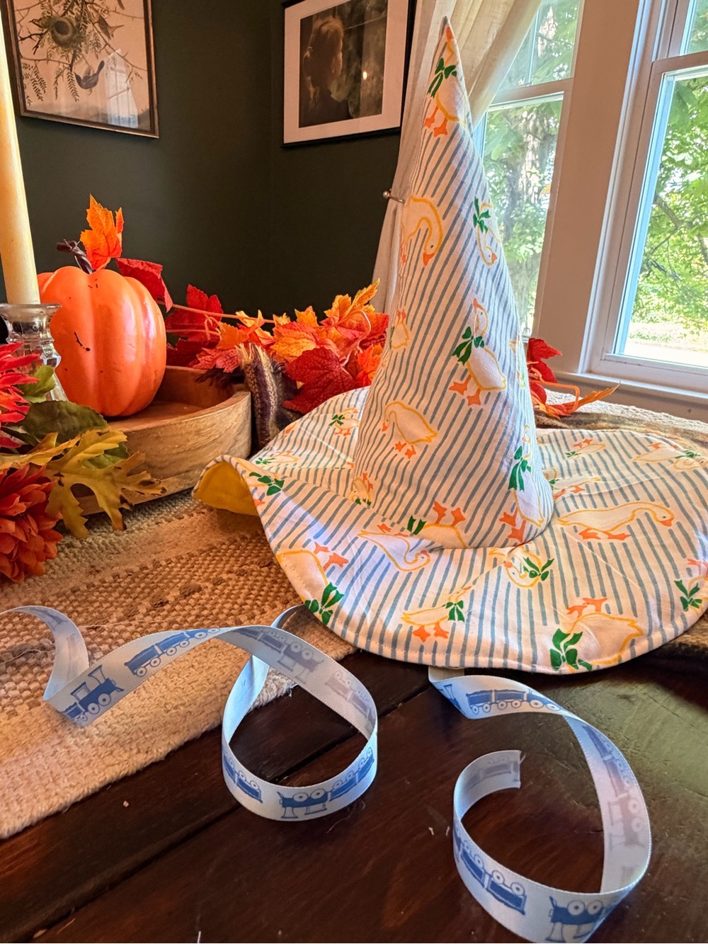Striped Children’s Goose Print Halloween Hat